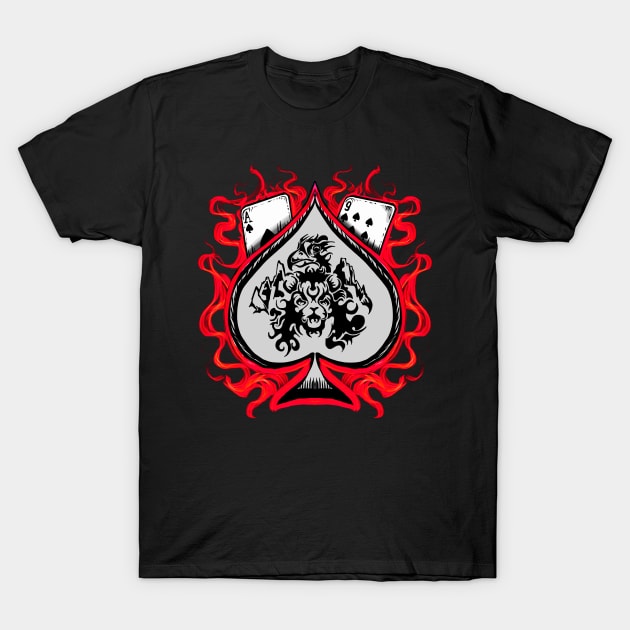 Ace of Spades red T-Shirt by Shawnsonart